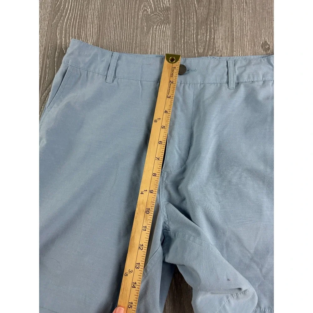 Faherty All Day Shorts Blue Mens Size 30 Inseam 7 Stretch Chino Flat Front